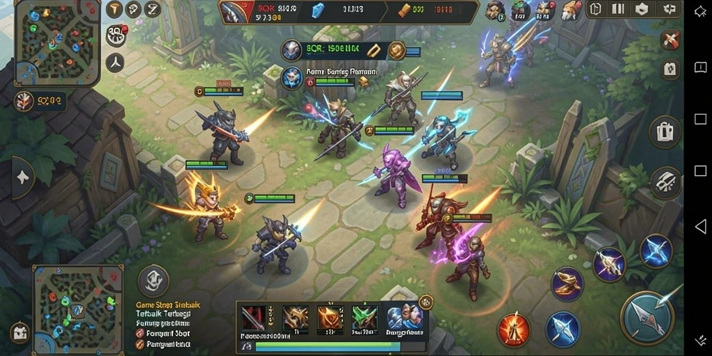 Tampilan menakjubkan dari gameplay SLG saat bertempur.