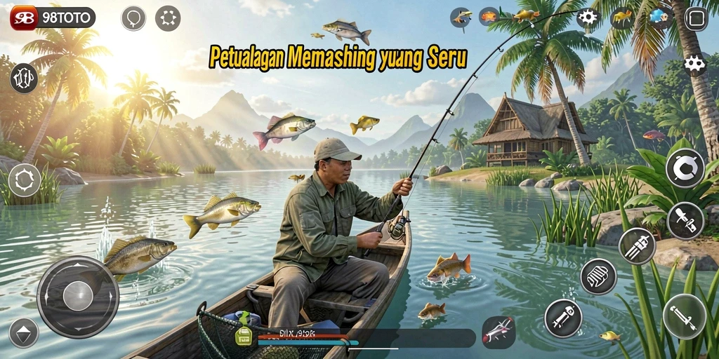 Tampilan gameplay <strong>98TOTO</strong> yang menarik saat memancing.