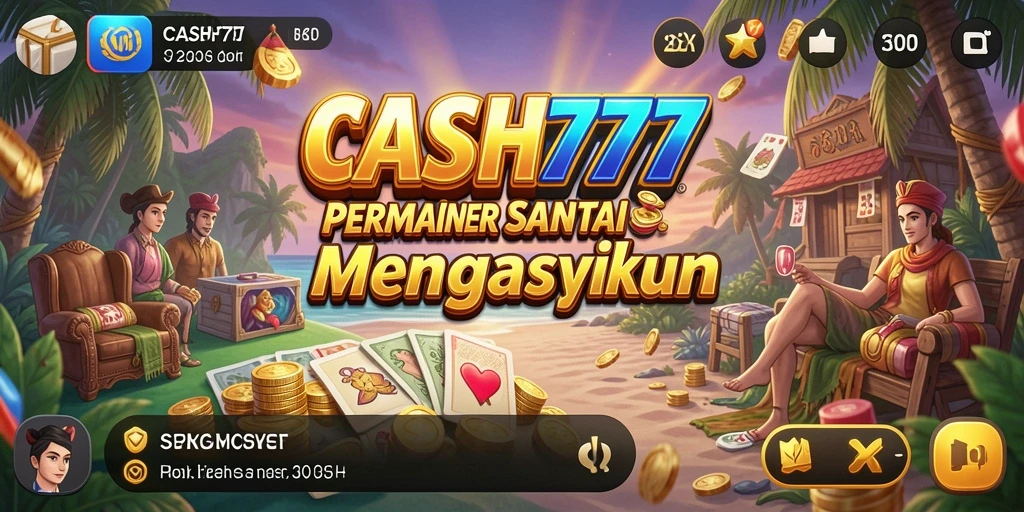 Tampilan gameplay yang mengasyikkan dari CASH777 dengan grafik cerah.