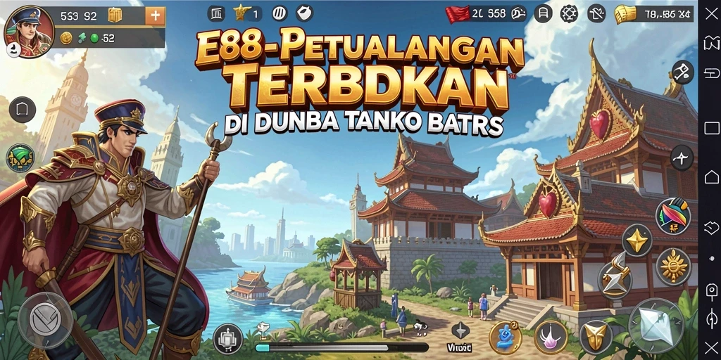 Screenshot E88 menampilkan aksi seru dalam dunia Open World.