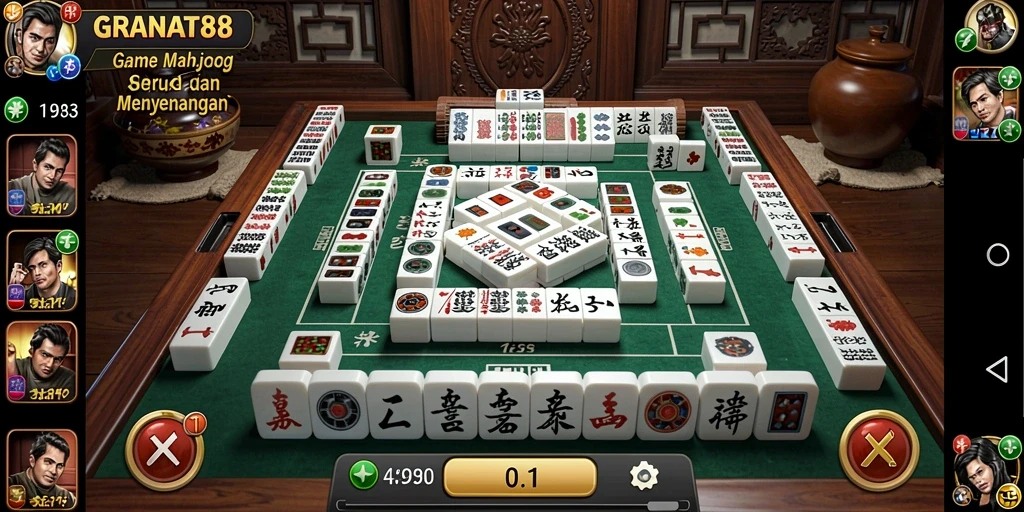Tampilan screenshot <strong>GRANAT88</strong> menunjukkan gameplay Mahjong yang seru.
