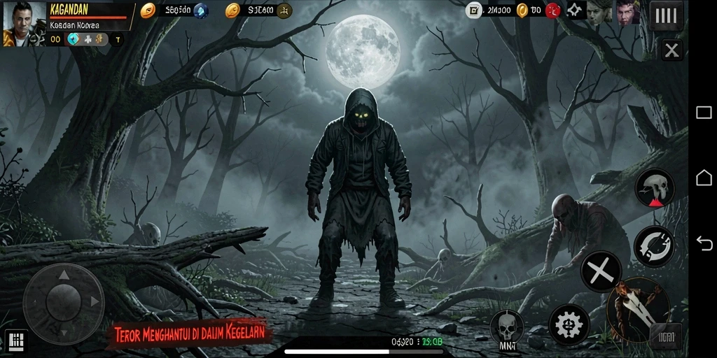 Tampilan ketegangan dalam gameplay KAGANDAN yang mengungkap kegelapan.