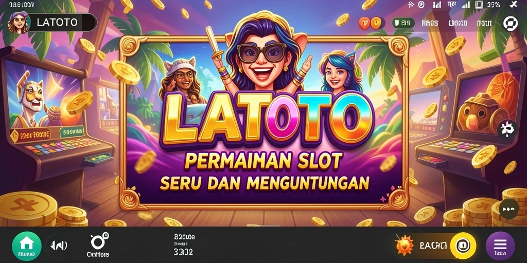 Screenshot LATOTO menampilkan gameplay Slot yang mendebarkan dan penuh warna.