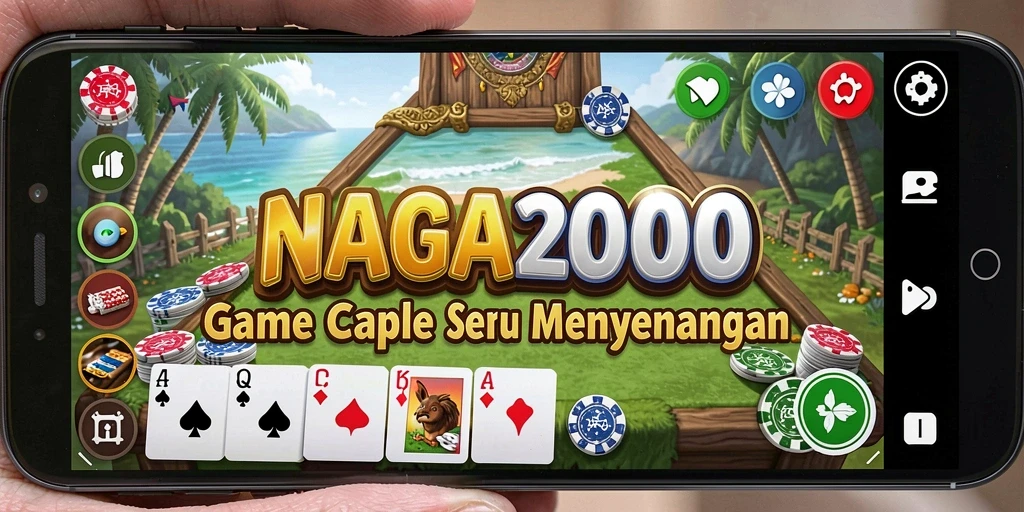 Screenshot gameplay NAGA2000 menampilkan momen seru permainan Gaple.