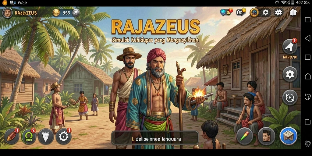 Tampilan gameplay <strong>RAJAZEUS</strong> yang menarik dan interaktif.