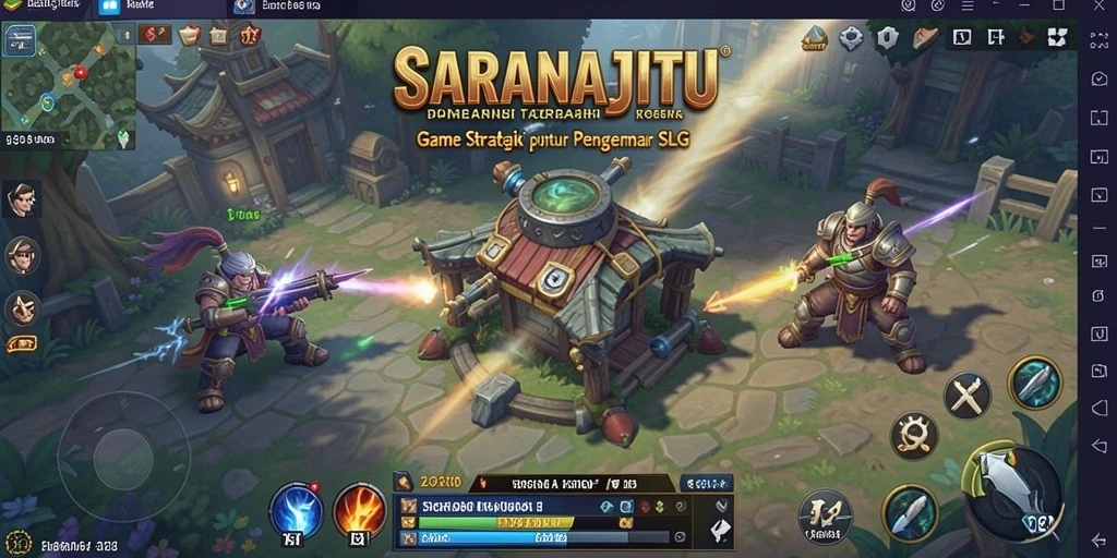 Tampilan gameplay menarik dari SARANAJITU dengan aksi SLG yang mendebarkan.