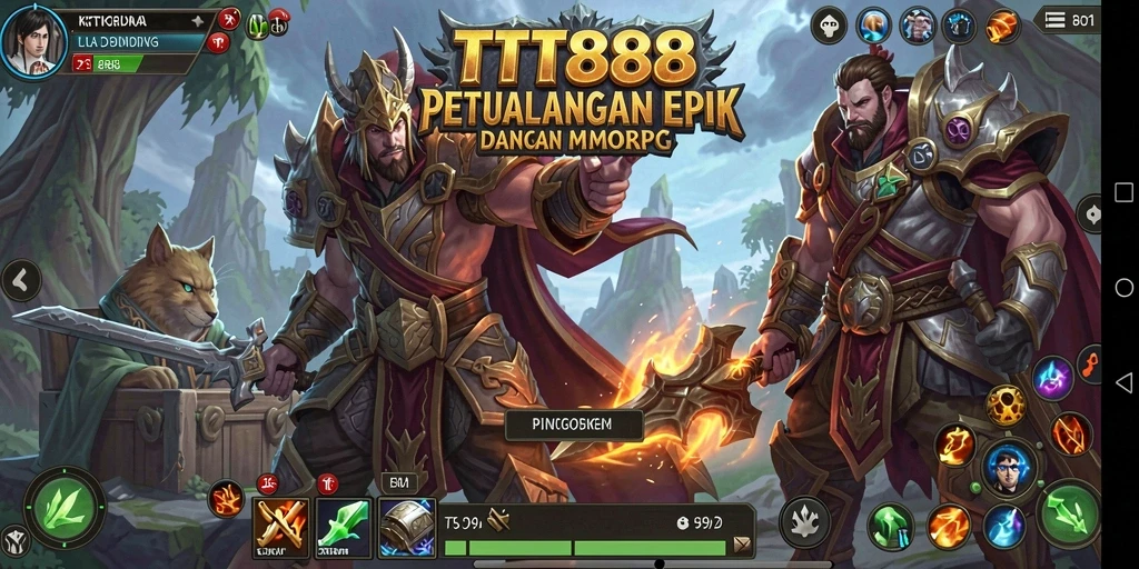 Tampilan gameplay seru dalam game MMORPG TTT888.