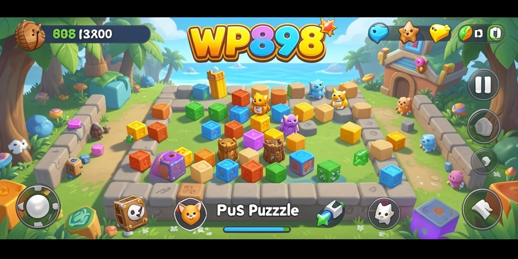 Tampilan gameplay WP888 dengan teka-teki yang menantang.